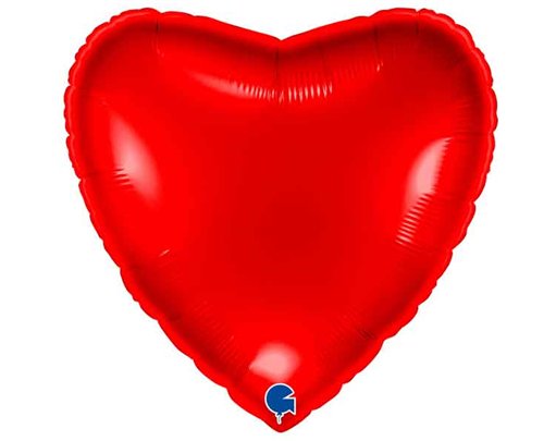 22in METALLIC RED HEART FOIL BALLOON