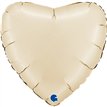 22in METALLIC SATIN CREAM HEART FOIL BALLOON