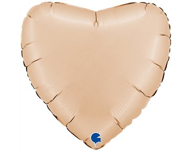 22in METALLIC SATIN NUDE HEART FOIL BALLOON