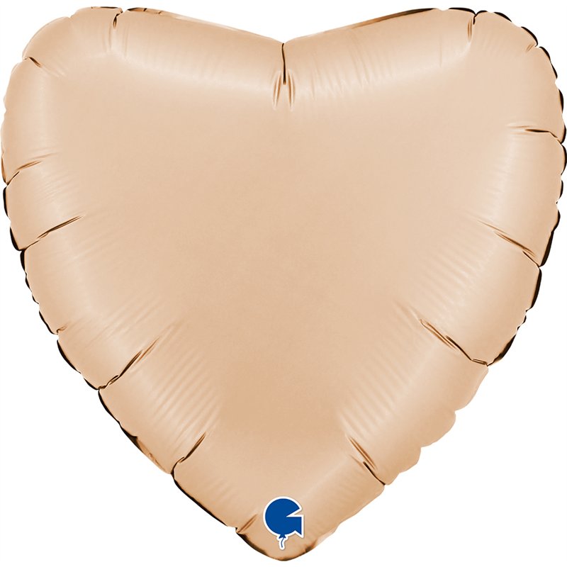 22in METALLIC SATIN NUDE HEART FOIL BALLOON