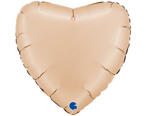 22in METALLIC SATIN NUDE HEART FOIL BALLOON