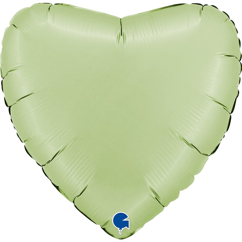 22in METALLIC SATIN OLIVE GREEN HEART FOIL BALLOON