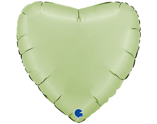 22in METALLIC SATIN OLIVE GREEN HEART FOIL BALLOON