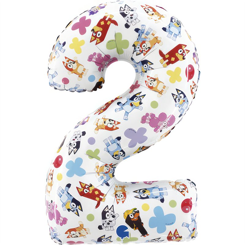 26in BLUEY NUMBER 2 FOIL BALLOON
