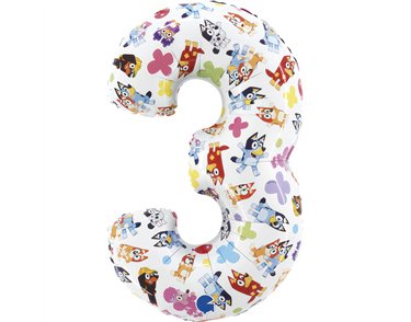 26in BLUEY NUMBER 3 FOIL BALLOON