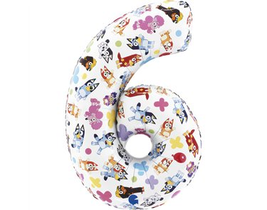 26in BLUEY NUMBER 6 FOIL BALLOON