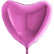 36IN FUCHSIA HEART SHAPED FOIL BALLOON