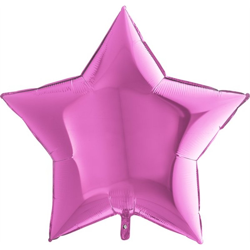 36IN FUCHSIA STAR SHAPED FOIL BALLOON