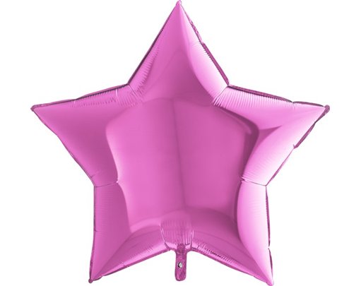 36IN FUCHSIA STAR SHAPED FOIL BALLOON