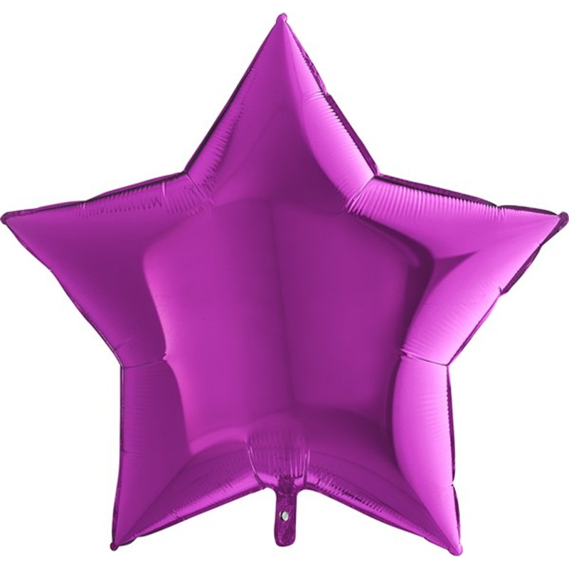 36IN PURPLE STAR SHAPED FOIL BALLOON