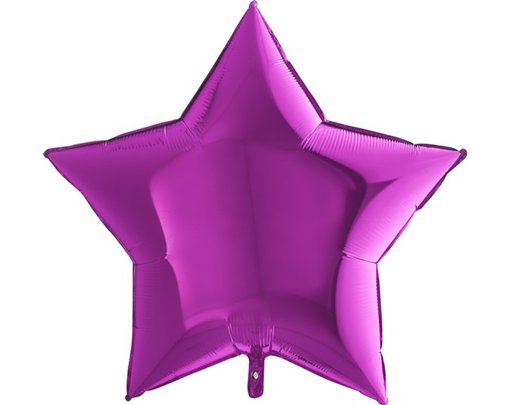 36IN PURPLE STAR SHAPED FOIL BALLOON