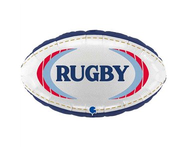 20in RUGBY BALL SHAPEED FOIL BALLOON