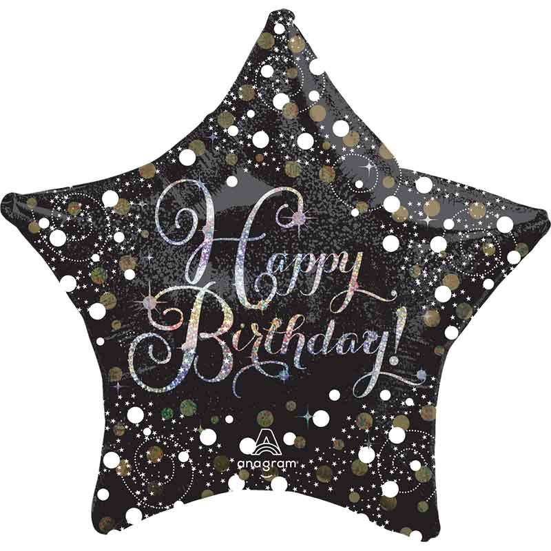 28in HOLO SPARKLING BIRTHDAY FOIL BALLOON