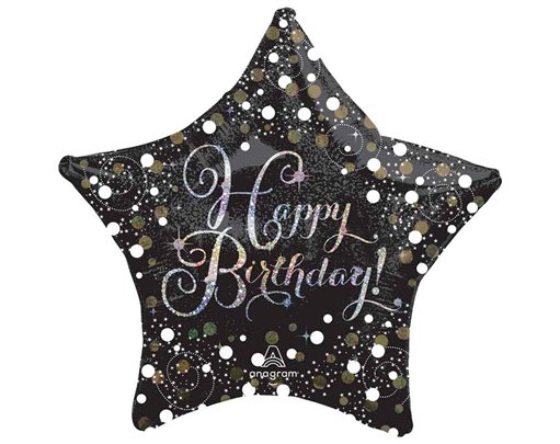 28in HOLO SPARKLING BIRTHDAY FOIL BALLOON