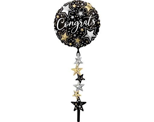 CONGRATS BLACK SILVER GOLD AIRWALKER TAIL