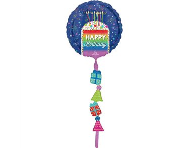 RAINBOW SLICE BIRTHDAY AIRWALKER TAIL