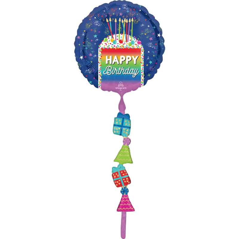 RAINBOW SLICE BIRTHDAY AIRWALKER TAIL