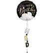 BLACK SILVER GOLD BIRTHDAY AIRWALKER TAIL
