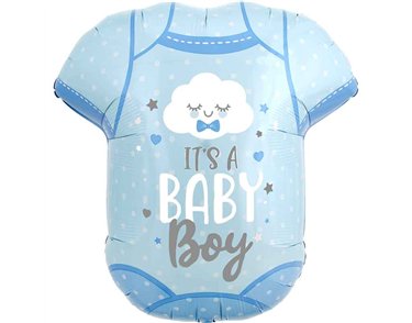 BABY BOY ONESIE SHAPED FOIL BALLOON