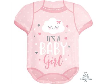 BABY GIRL ONESIE SHAPED FOIL BALLOON