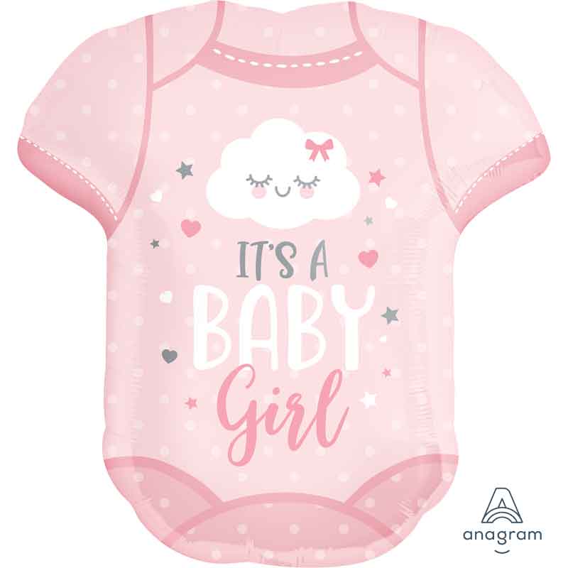 BABY GIRL ONESIE SHAPED FOIL BALLOON