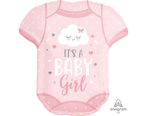 BABY GIRL ONESIE SHAPED FOIL BALLOON