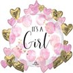 BABY GIRL PINK WATERCOLOR SHAPED FOIL BALLOON
