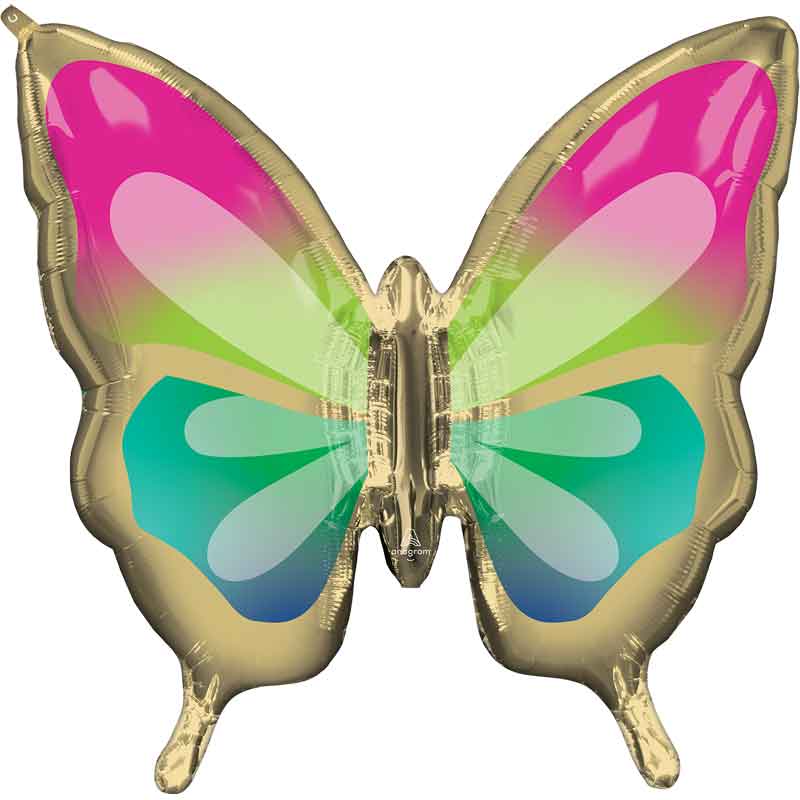 BEAUTIFUL TROPICAL BUTTERFLY SHAPED FOIL BALLOON