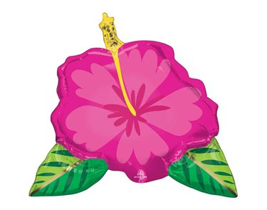 BEAUTIFUL TROPICAL HIBISCUS SHAPED FOIL BALLOON