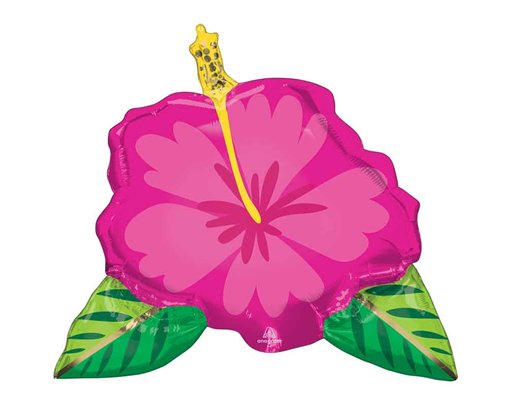 BEAUTIFUL TROPICAL HIBISCUS SHAPED FOIL BALLOON