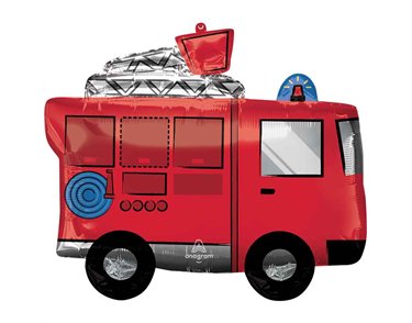 FIRE TRUCK SHAPED LARGE FOIL BALLOON