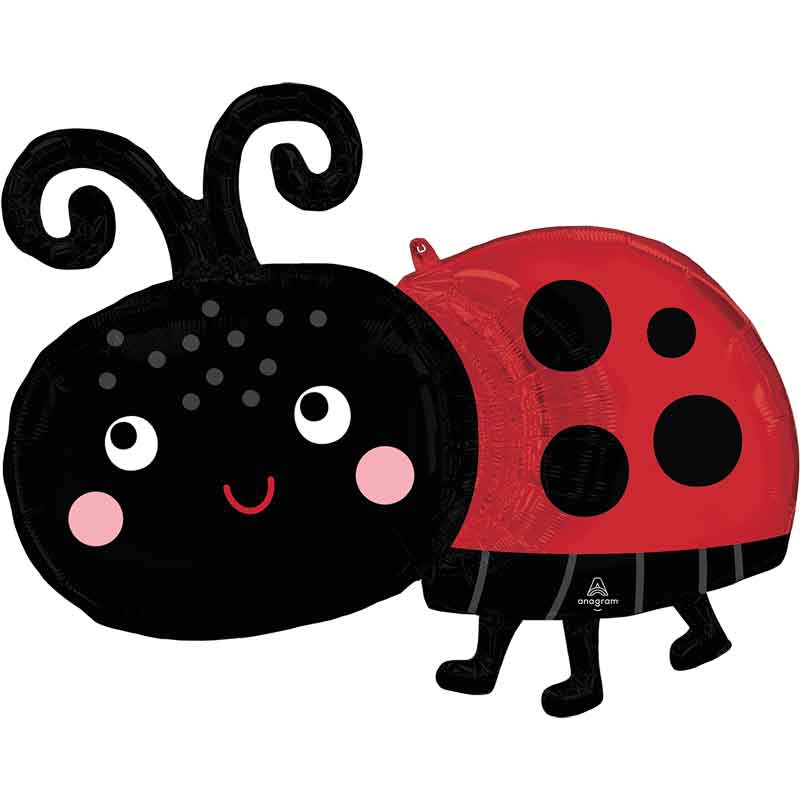 HAPPY LADYBUG LARGE SHAPED FOIL BALLOON