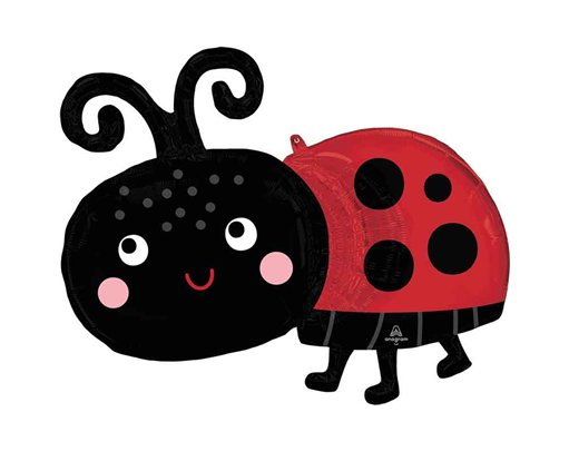 HAPPY LADYBUG LARGE SHAPED FOIL BALLOON
