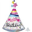 HOLO BIRTHDAY SPARKLE BANNER SHAPED FOIL BALLOON