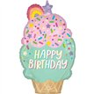 ICE CREAM PARTY BIRTHDAY SHAPED FOIL BALLOON