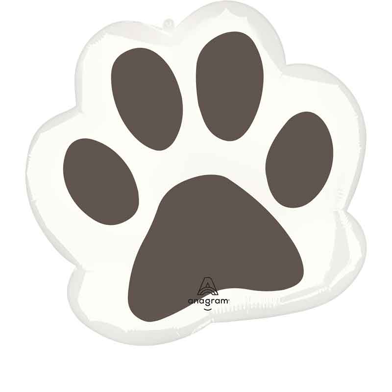 PAWSOME PARTY PAW PRINT SHAPED FOIL BALLOON