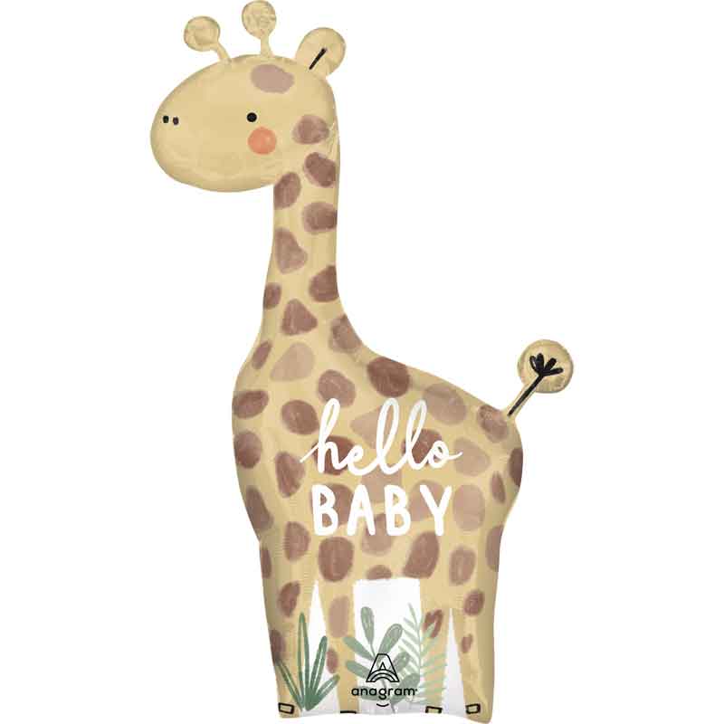 SOFT JUNGLE BABY SHAPED FOIL BALLOON