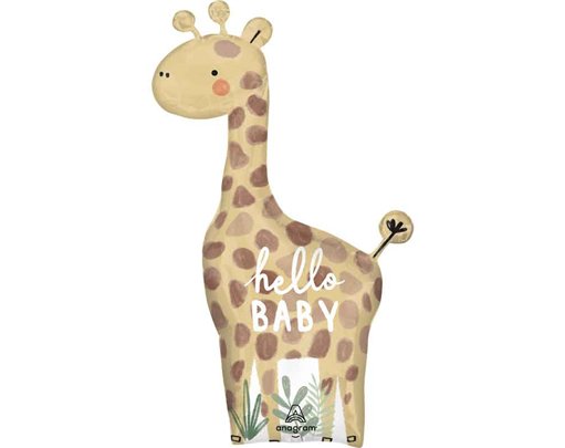 SOFT JUNGLE BABY SHAPED FOIL BALLOON