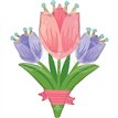 SPRING CHEER TULIPS SHAPED FOIL BALLOON