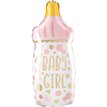 BABY GIRL BOTTLE LARGE SHAPED FOIL BALLOON