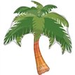 BEACH LIFE PALM TREE LARGE SHAPED FOIL BALLOON