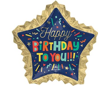 BRIGHT BIRTHDAY BLOCKS LARGE SHAPED FOIL BALLOON