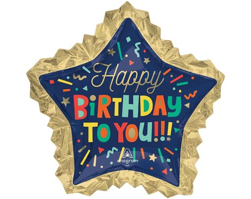 BRIGHT BIRTHDAY BLOCKS LARGE SHAPED FOIL BALLOON