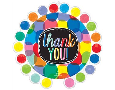 BUBBLY THANK YOU LARGE SHAPED FOIL BALLOON