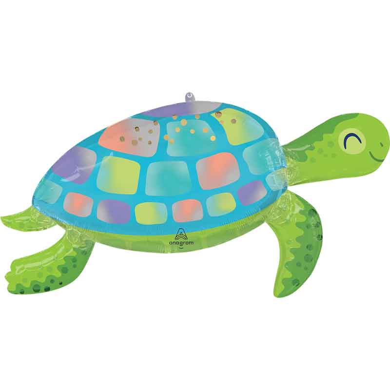 UNDER THE SEA TURTLE LARGE SHAPED FOIL BALLOON