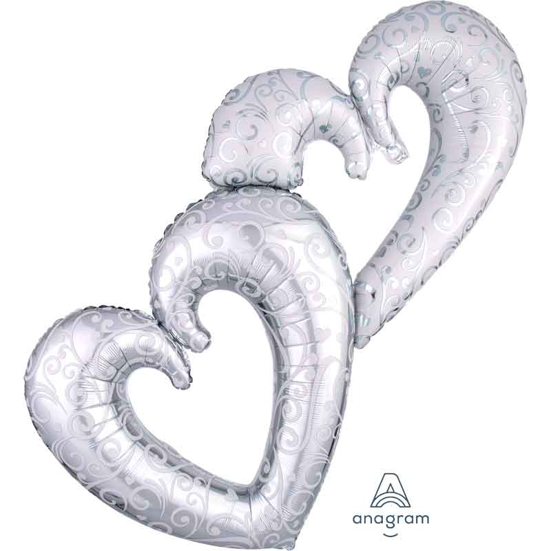 INTERLOCKING HEARTS MULTI FOIL BALLOON