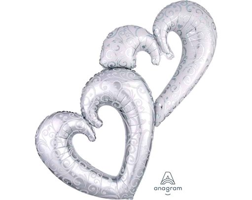 INTERLOCKING HEARTS MULTI FOIL BALLOON