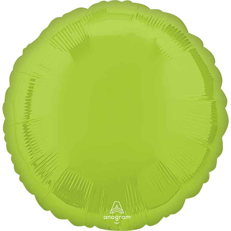 18in VIBRANT GREEN ROUND FOIL BALLOON