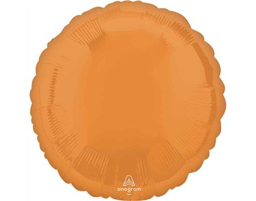 18in VIBRANT ORANGE ROUND FOIL BALLOON