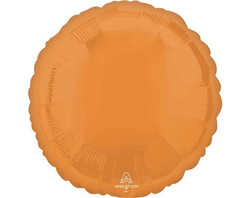 18in VIBRANT ORANGE ROUND FOIL BALLOON